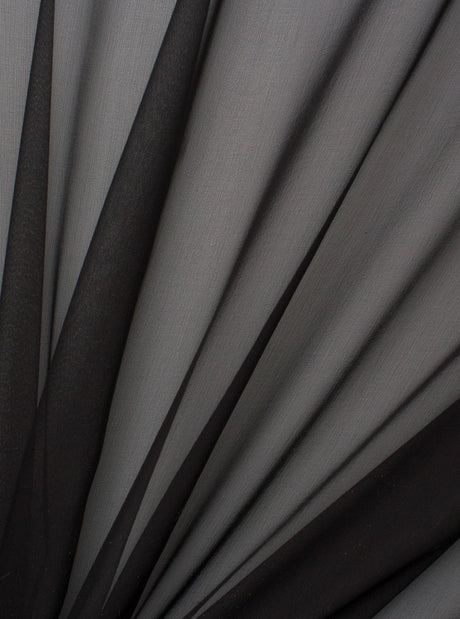 Sheer Black Chiffon