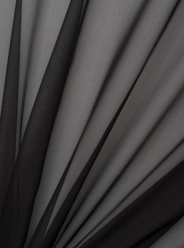 Sheer Black Chiffon