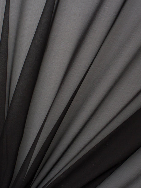 Sheer Black Chiffon