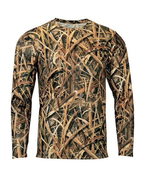 Men's Oxford Performance Camo Print Long Sleeve T-Shirt