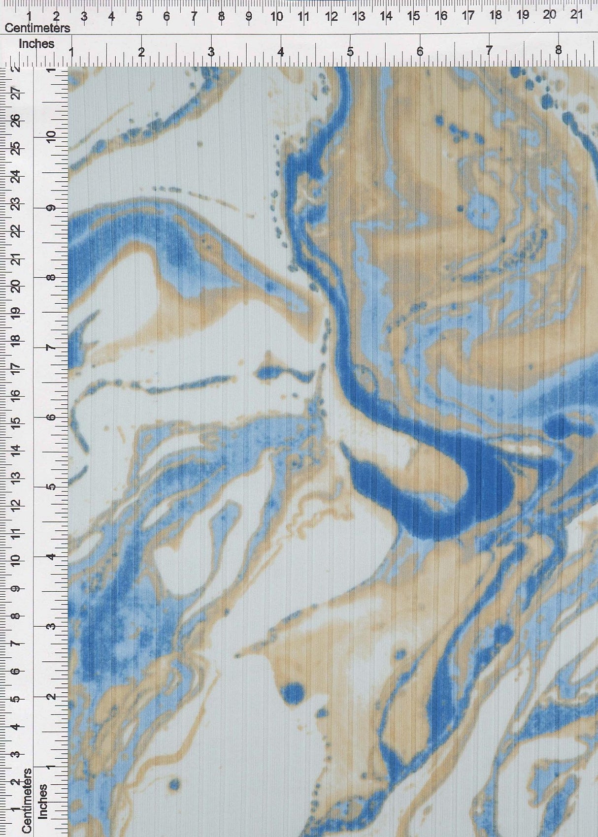 Rib Knit Marble Tie-Dye Print Fabric