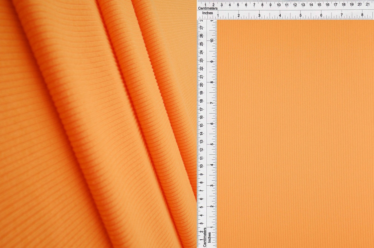 Rib Solid Stretch Knit Fabric