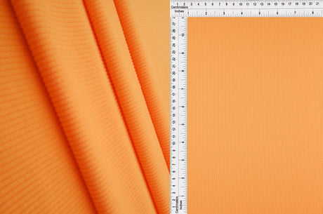 Rib Solid Stretch Knit Fabric