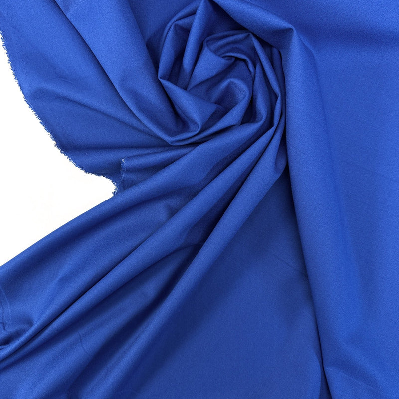 Blue Polyester Viscose Knitted Fabric