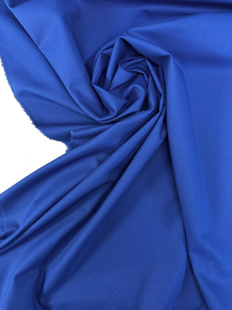 Blue Polyester Viscose Knitted Fabric