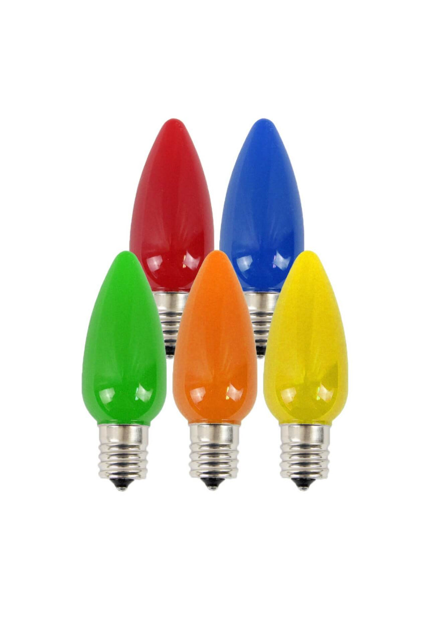 C9 Wonderful LED SMD Bulb (25 bulbs/bag) - Frosted, Multi