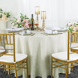 Round Polyester Tablecloth 108" Marquis Damask Ivory