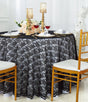 Round Lace Table Overlay Black 108