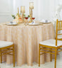 Round Lace Table Overlay 108" Champagne