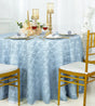 Round Lace Table Overlay 108" Dusty Blue