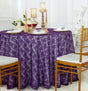 Round Lace Table Overlay 108" Eggplant