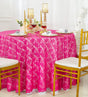 Round Lace Table Overlay 108" Fuchsia