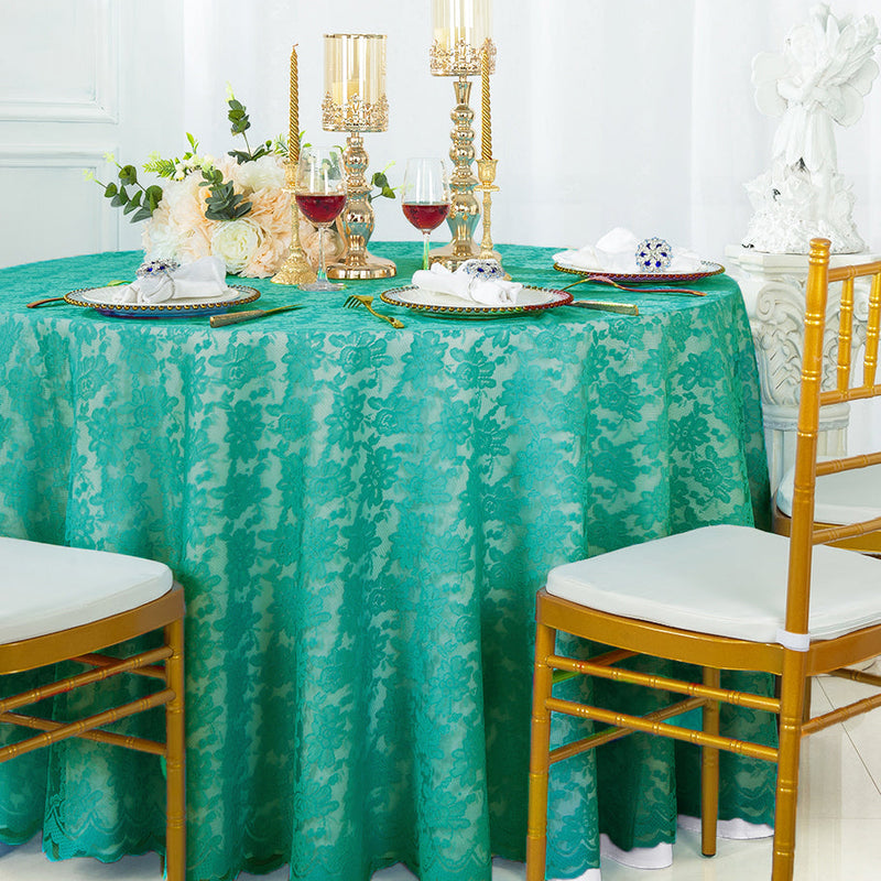 Round Lace Table Overlay Jade 108