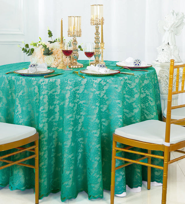 Round Lace Table Overlay Jade 108