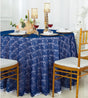 Round Lace Table Overlay 108 Navy Blue