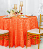 Round Lace Table Overlay 108" Orange