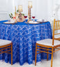 Round Lace Table Overlay 108" Royal Blue