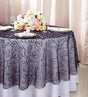 Round Organza Table Overlay 108" Black
