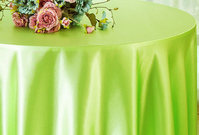 Round Satin Tablecloth 90" Key Lime