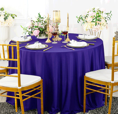 Seamless Round Scuba Wrinkle-Free Tablecloth 240 GSM