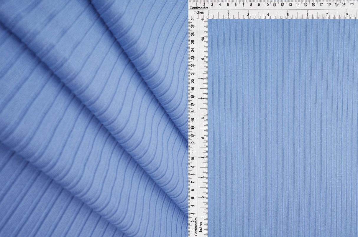 Rib Stretch Knit Fabric Solid