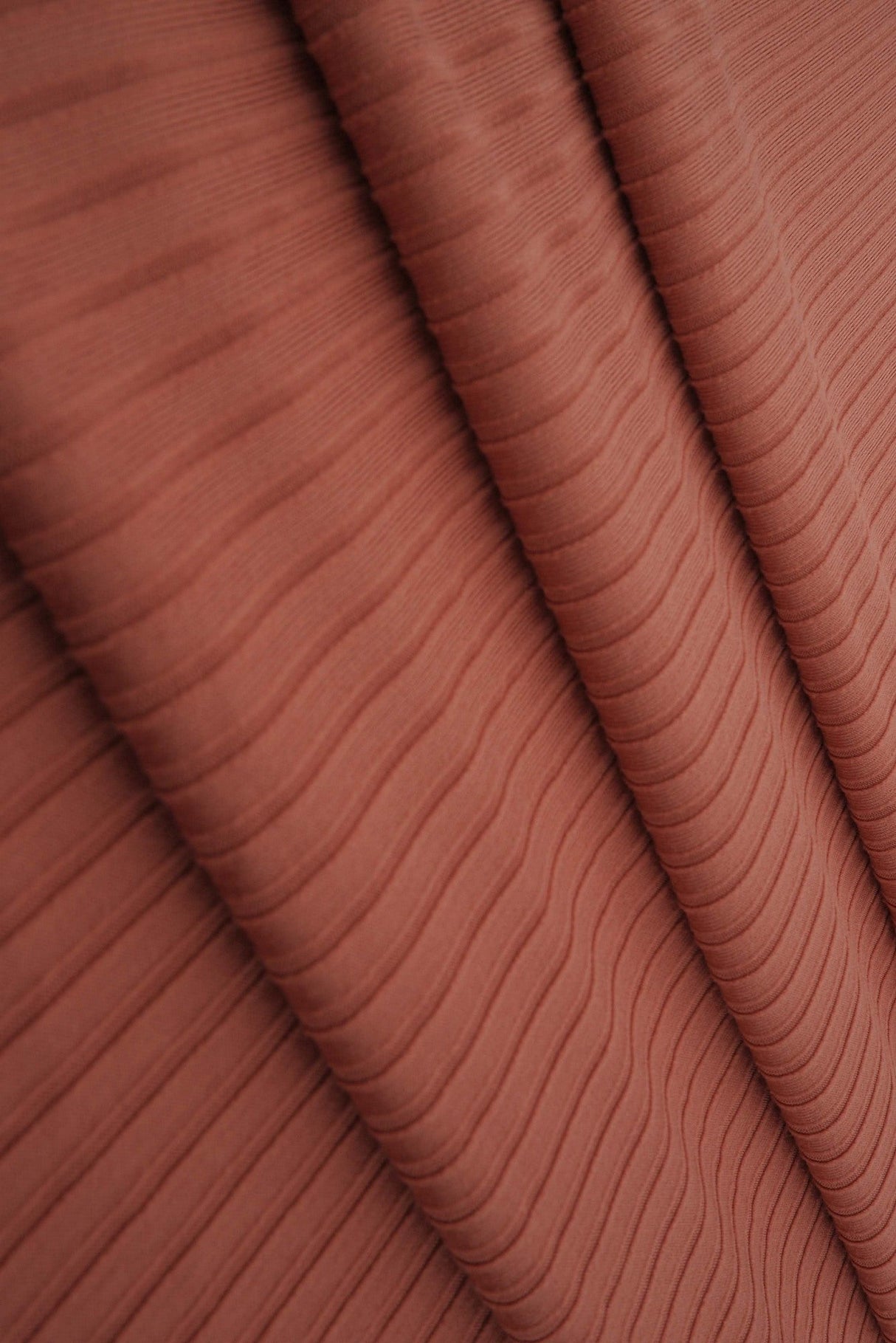 Rib Stretch Knit Fabric Solid