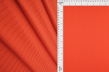 Rib Stretch Knit Fabric Solid