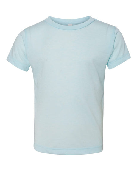 Image 1: Bella Canvas Toddler Triblend Crewneck Short Sleeve TeeImage 2: Soft triblend toddler t-shirt with crew neckImage 3: Lightweight Bella Canvas baby apparelImage 4: Blank toddler shirt for custom printingImage 5: Comfortable short sleeve kids teeImage 6: Premium triblend toddler clothing