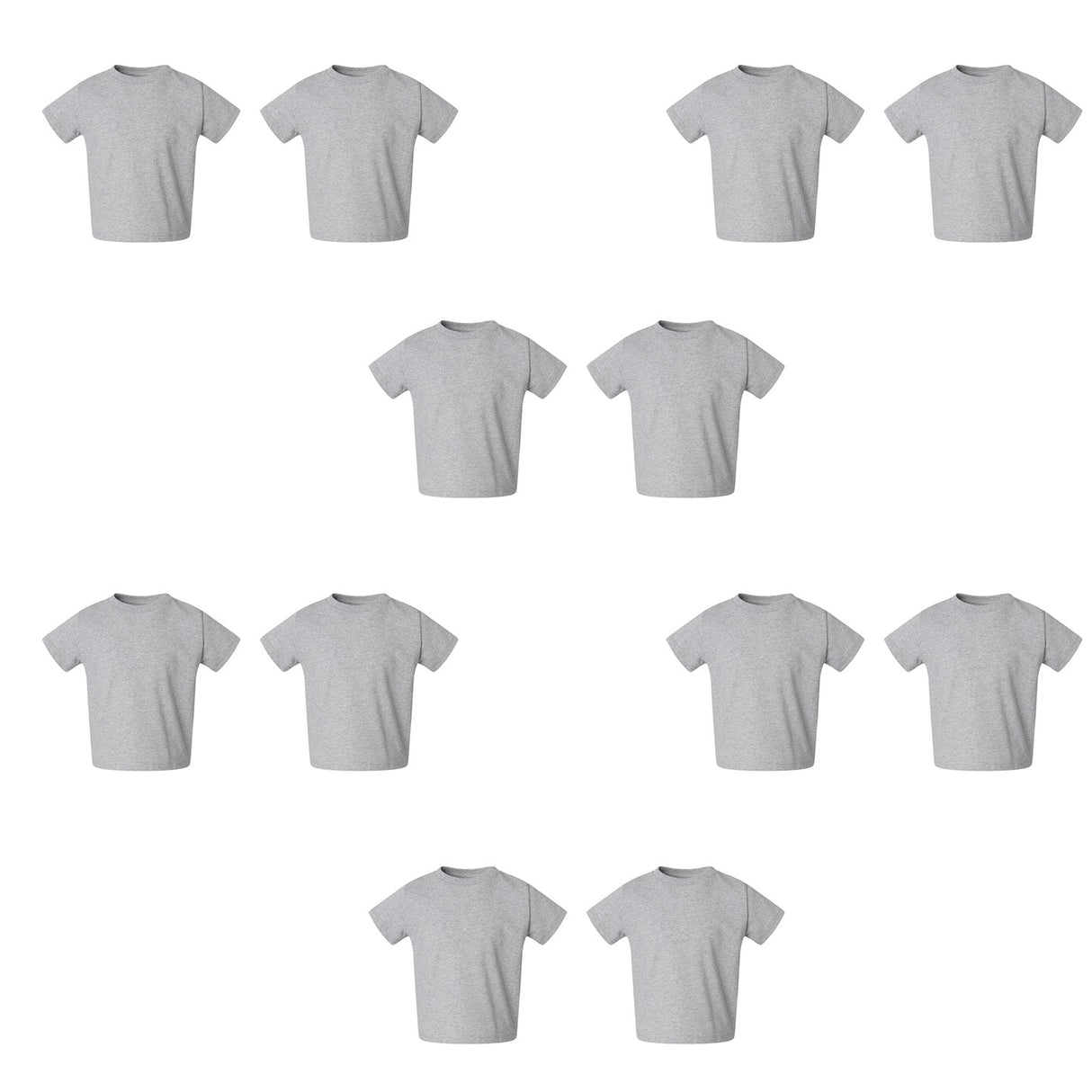 RADYAN® Toddler Cotton Jersey Crew Neck Short Sleeve Tee - 3301T