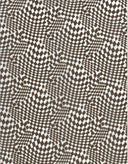 Flocked Checkered Mesh Stretch Fabric Brown