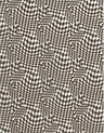 Flocked Checkered Mesh Stretch Fabric Brown
