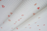 1 Yard Yummy Rib Knit Small Heart Print Fabric 58/60 Inch Wide Soft Stretch Ribbing for Cute Apparel & Crafts