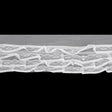 3.5" White Pleated Lace w/ Satin Edge