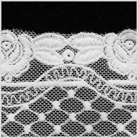 6" Ecru Cotton Floral Lace Trim