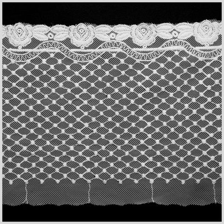 6" Ecru Cotton Floral Lace Trim