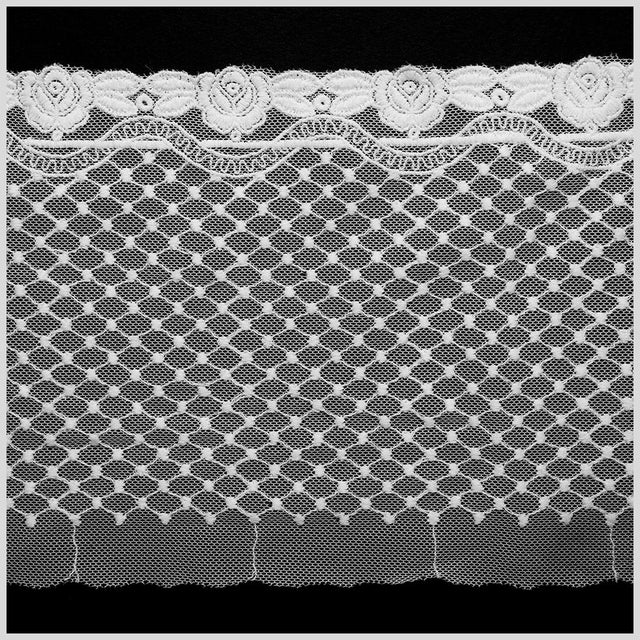 6" Ecru Cotton Floral Lace Trim