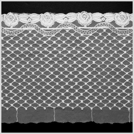 6" White Cotton Floral Lace Trim