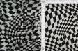 Bubble Satin Checkered Woven Fabric Black/Ivory