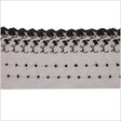 5.5" Black Floral Cotton Lace Trim
