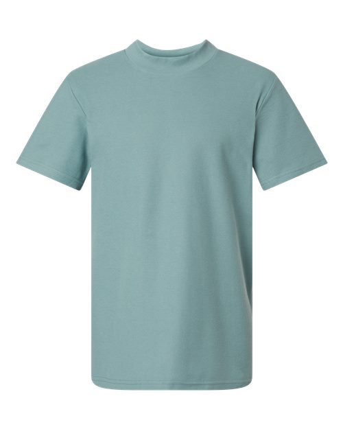 American Apparel Unisex Pique Mockneck Tee
