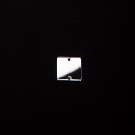 Silver Laminate 2-Hole Square Plastic Mirror - 40L/25.5mm