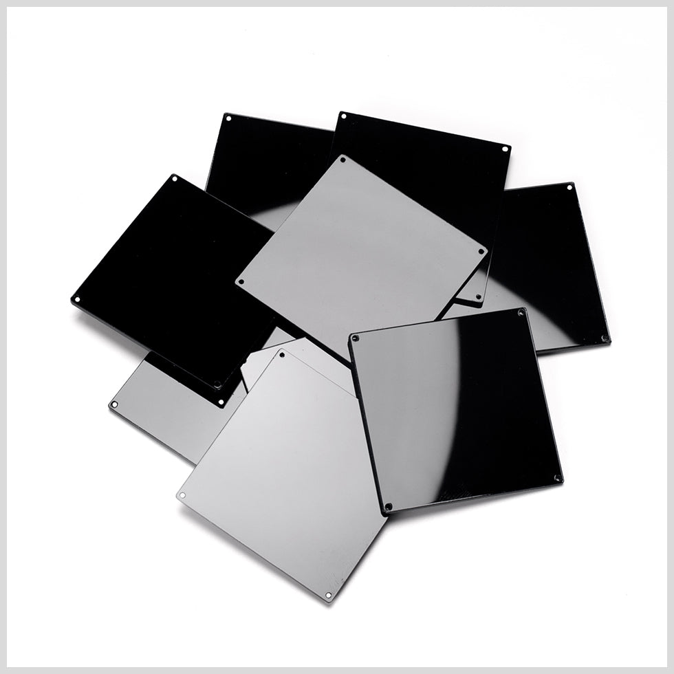 Black Laminate 4-Hole Square Plastic Button - 110L/70mm