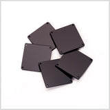 Silver Laminate 4-Hole Square Plastic Button - 64L/40.5mm