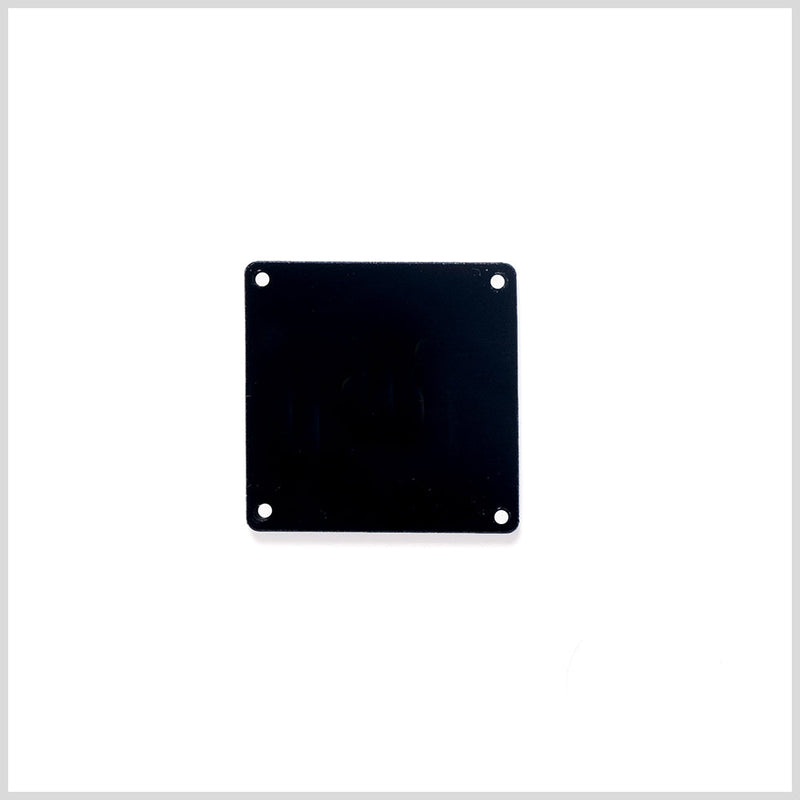 Silver Laminate 4-Hole Square Plastic Button - 64L/40.5mm