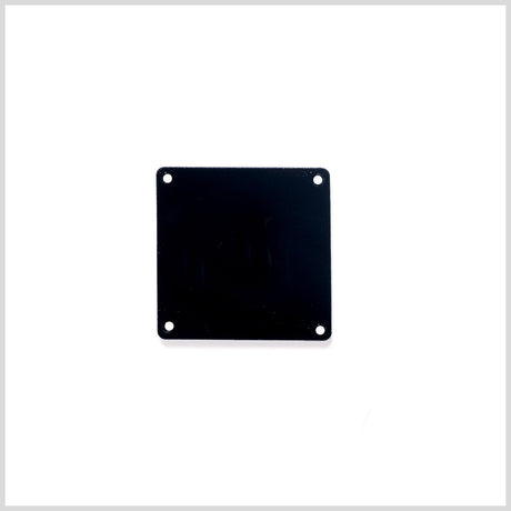 Silver Laminate 4-Hole Square Plastic Button - 64L/40.5mm