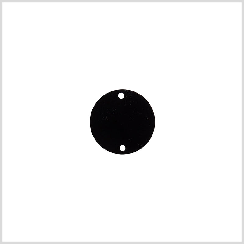 Black Laminate 2-Hole Round Plastic Button - 28L/18mm