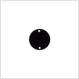 Black Laminate 2-Hole Round Plastic Button - 28L/18mm