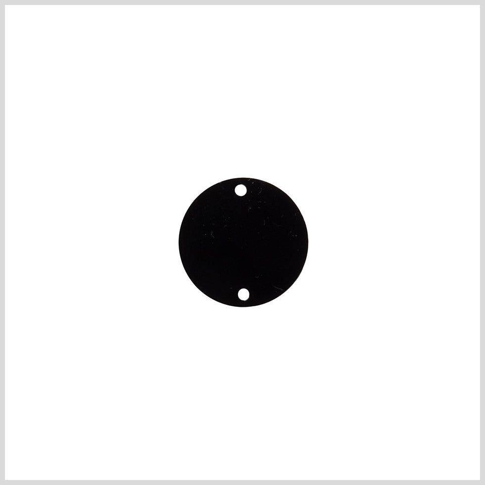 Black Laminate 2-Hole Round Plastic Button - 28L/18mm