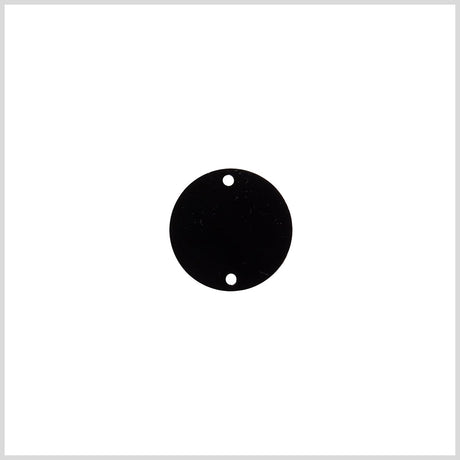 Black Laminate 2-Hole Round Plastic Button - 28L/18mm