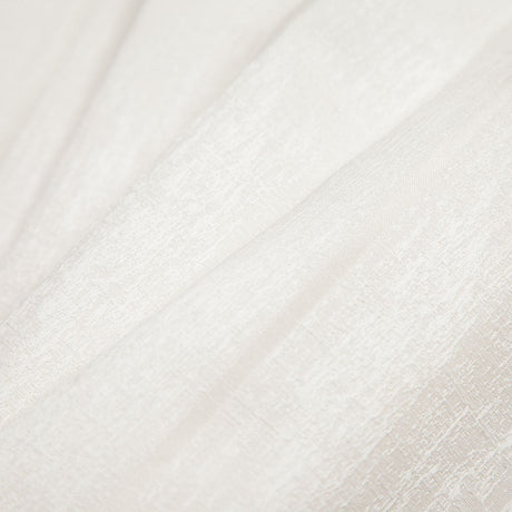Indian White Striped Polyester-Cotton Brocade